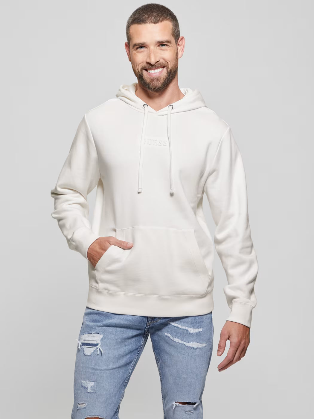 Eco Roy Embossed GUESS Hoodie