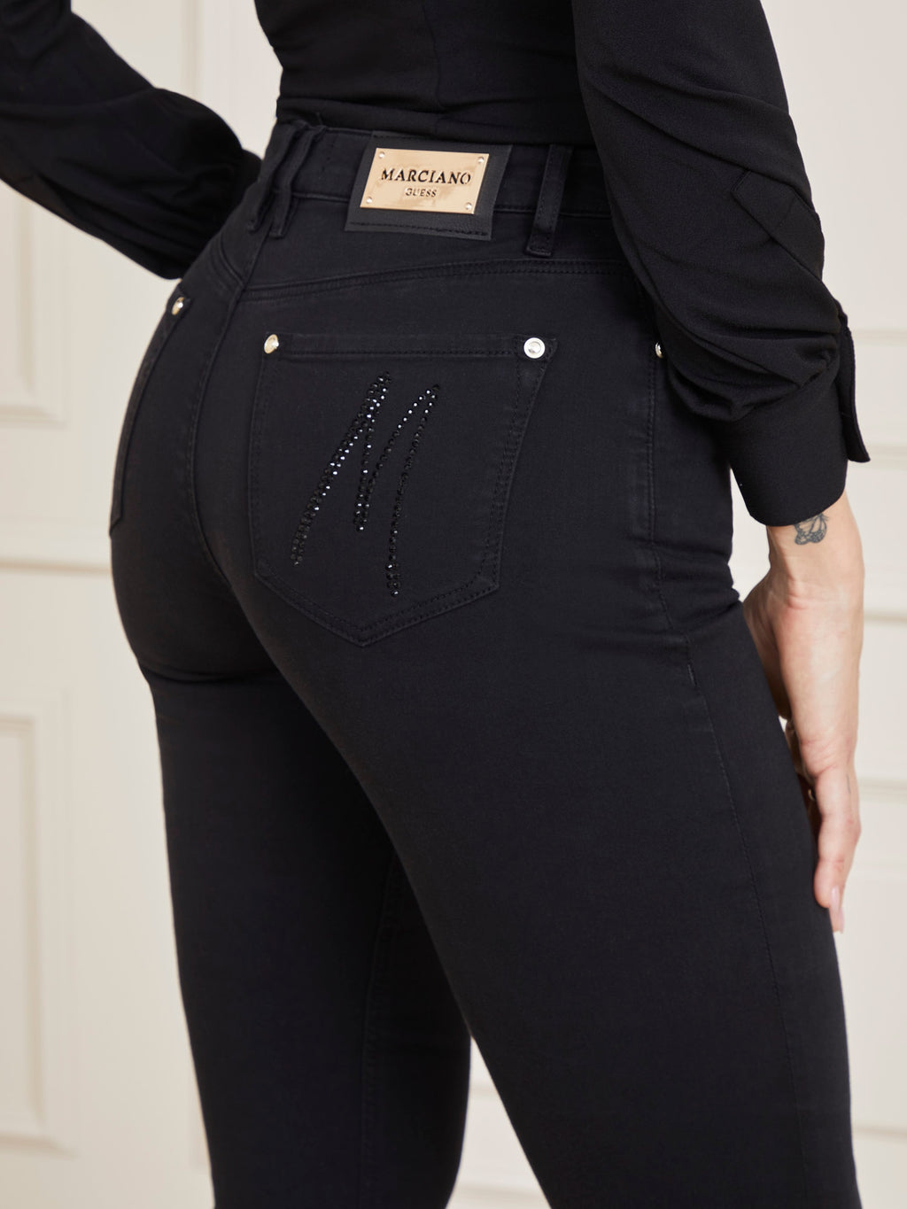 Marciano mid rise flare denim pant
