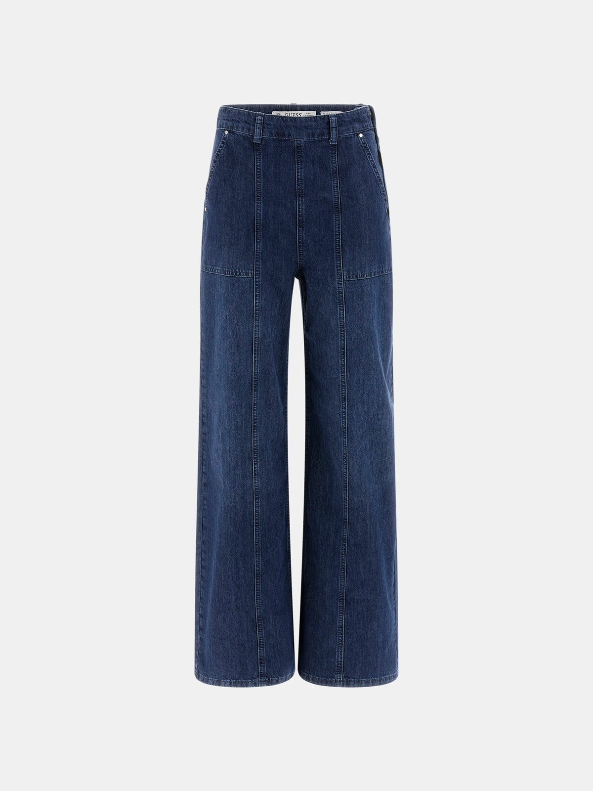 High rise wide leg denim pant