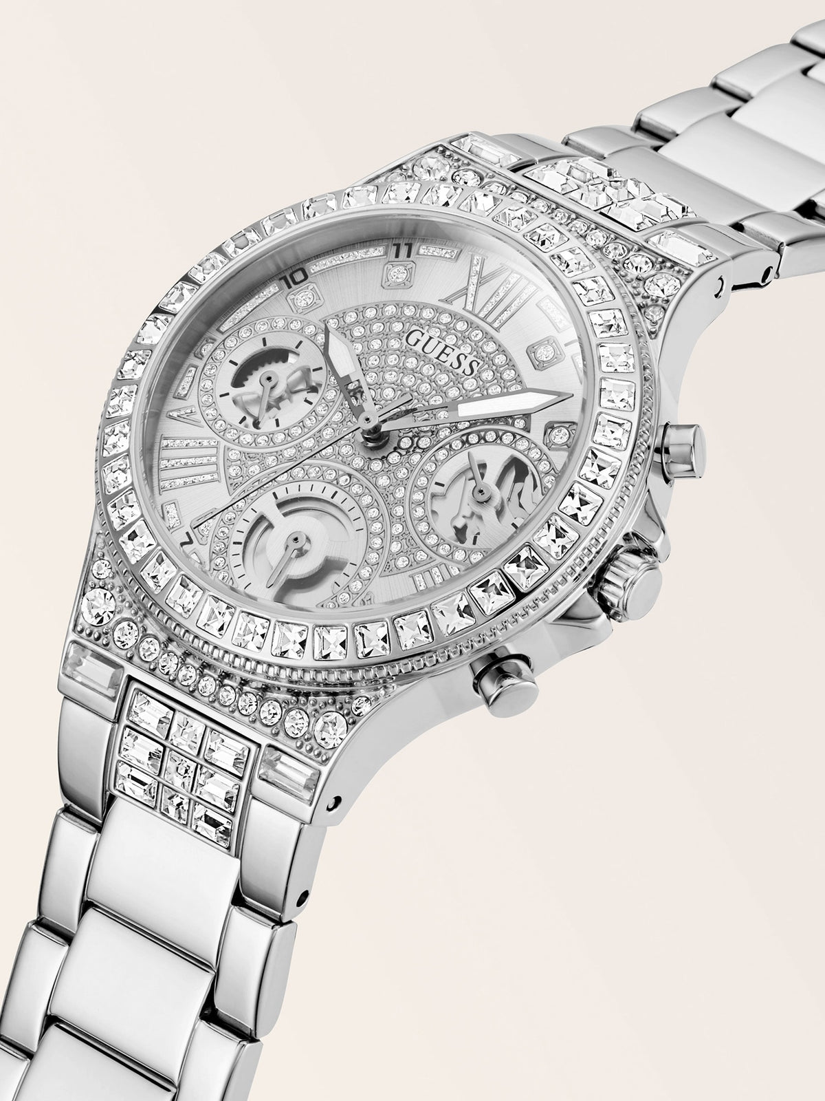 Multi-function crystal watch 36 mm