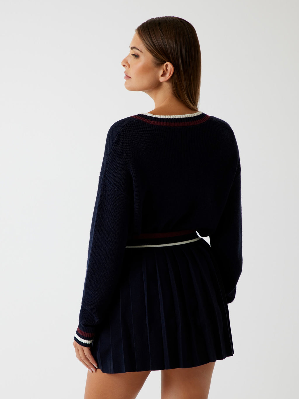 Wool-blend V-neck sweater