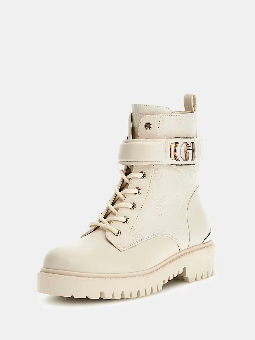 Oranda 4G Peony Logo Combat Boot