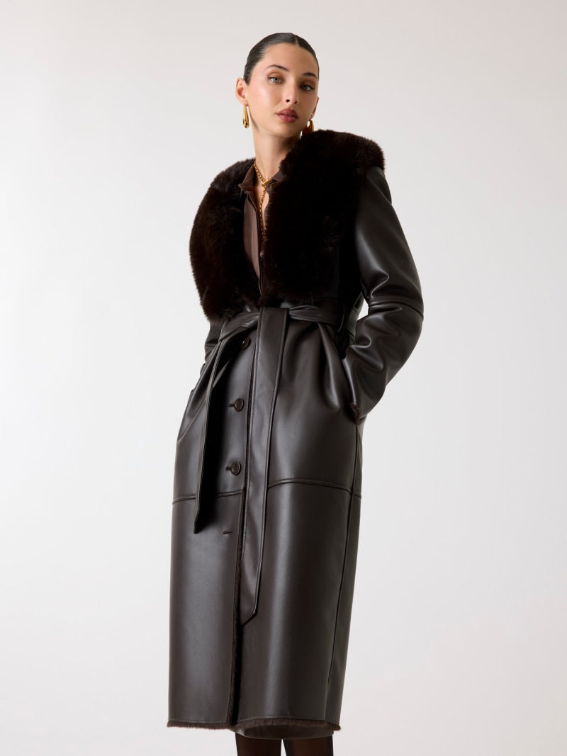 Marciano faux-leather coat