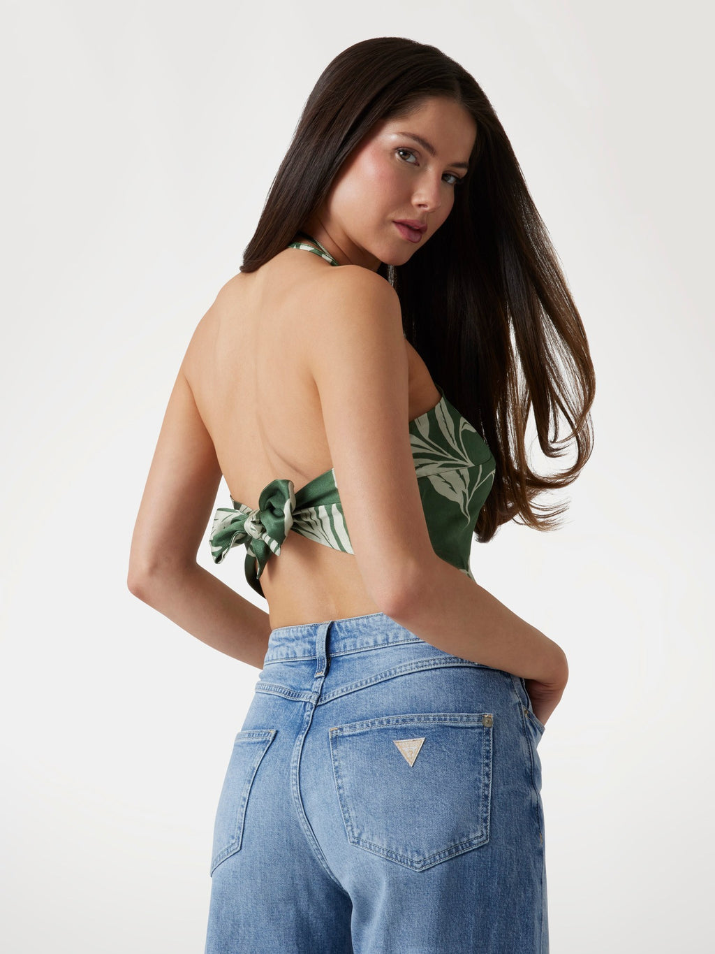 Satin halter top