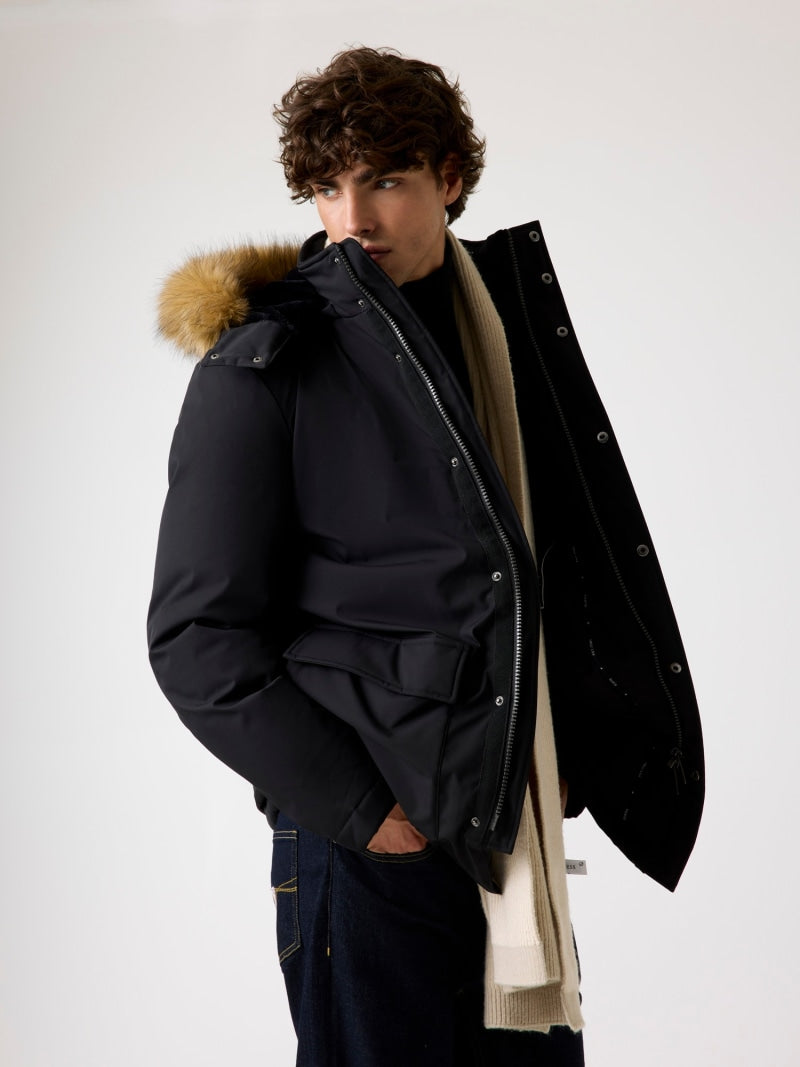 Genuine down hooded parka