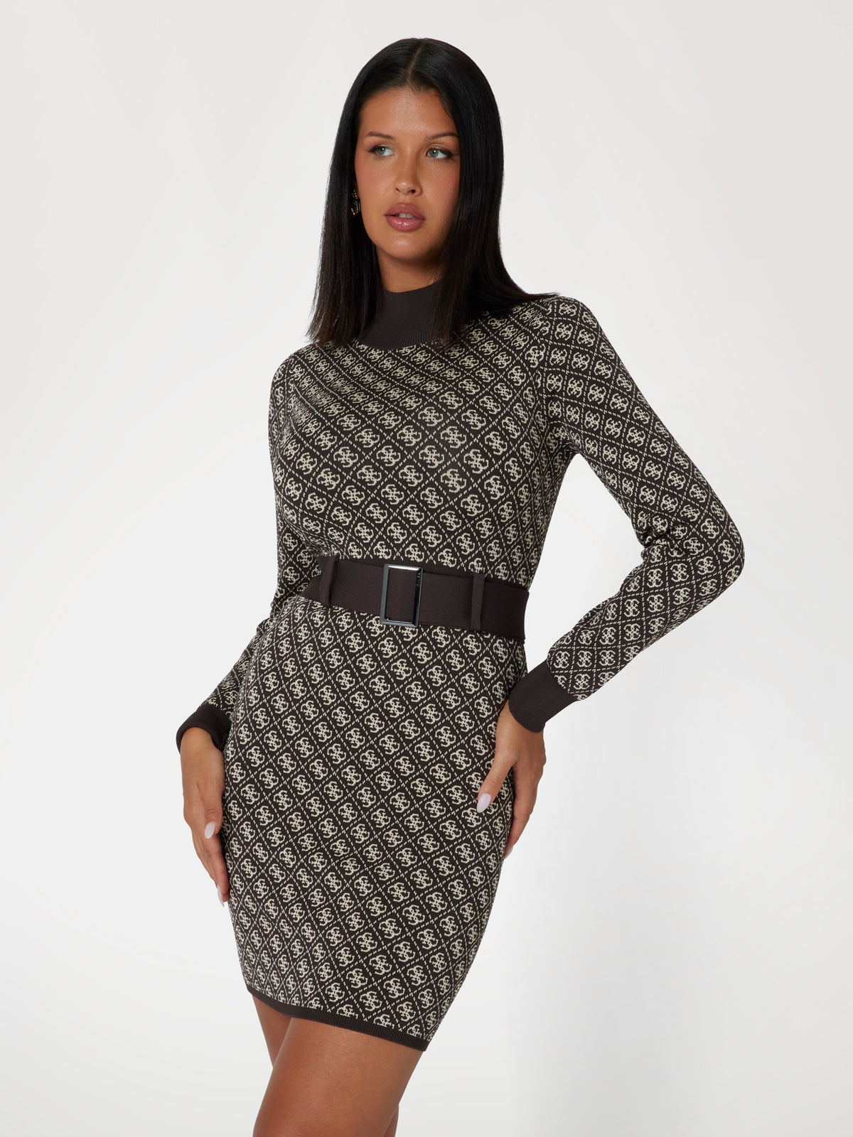 4g logo sweater mini dress