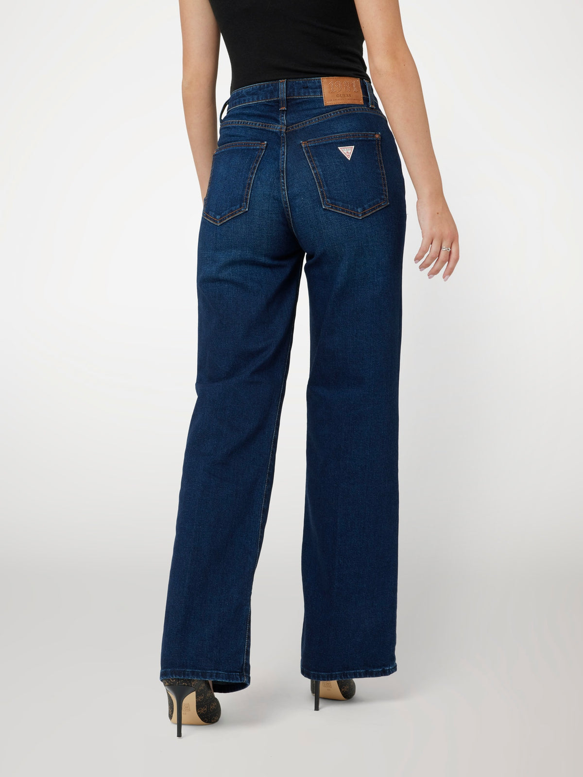 Wool blend denim pant