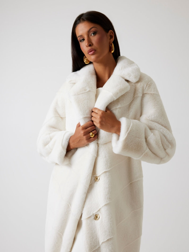 Marciano long faux-fur coat