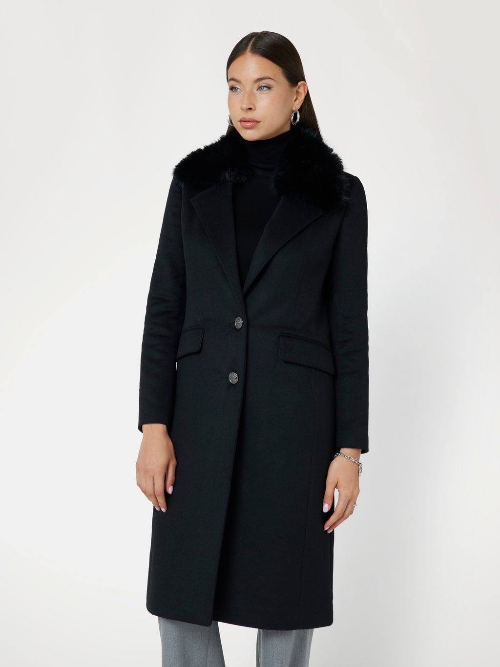Wool blend coat