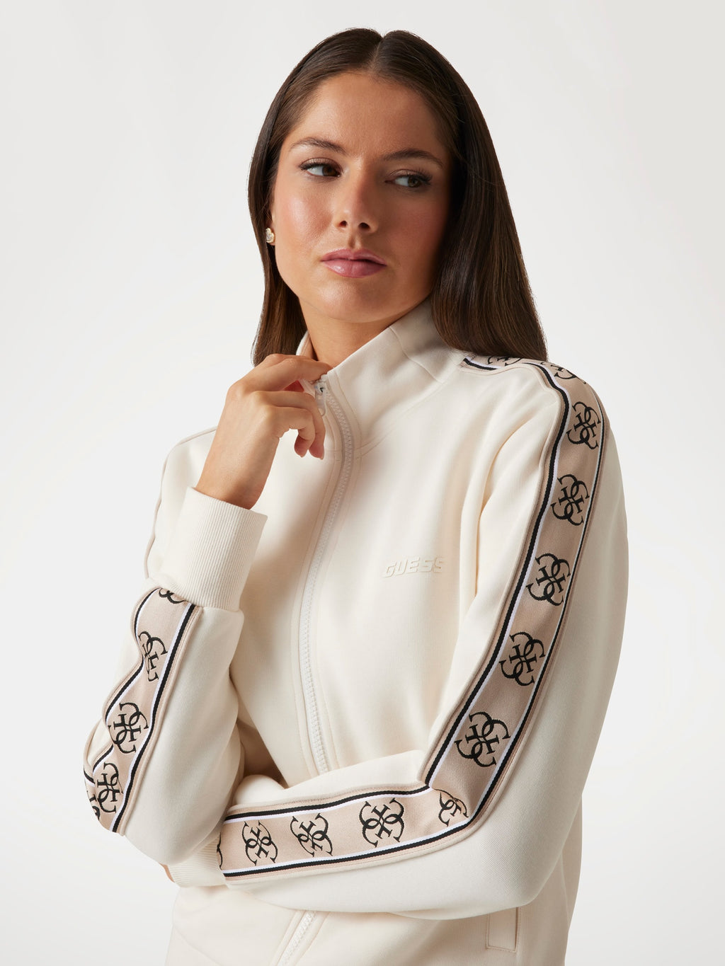 Side logo tape sweatshirt