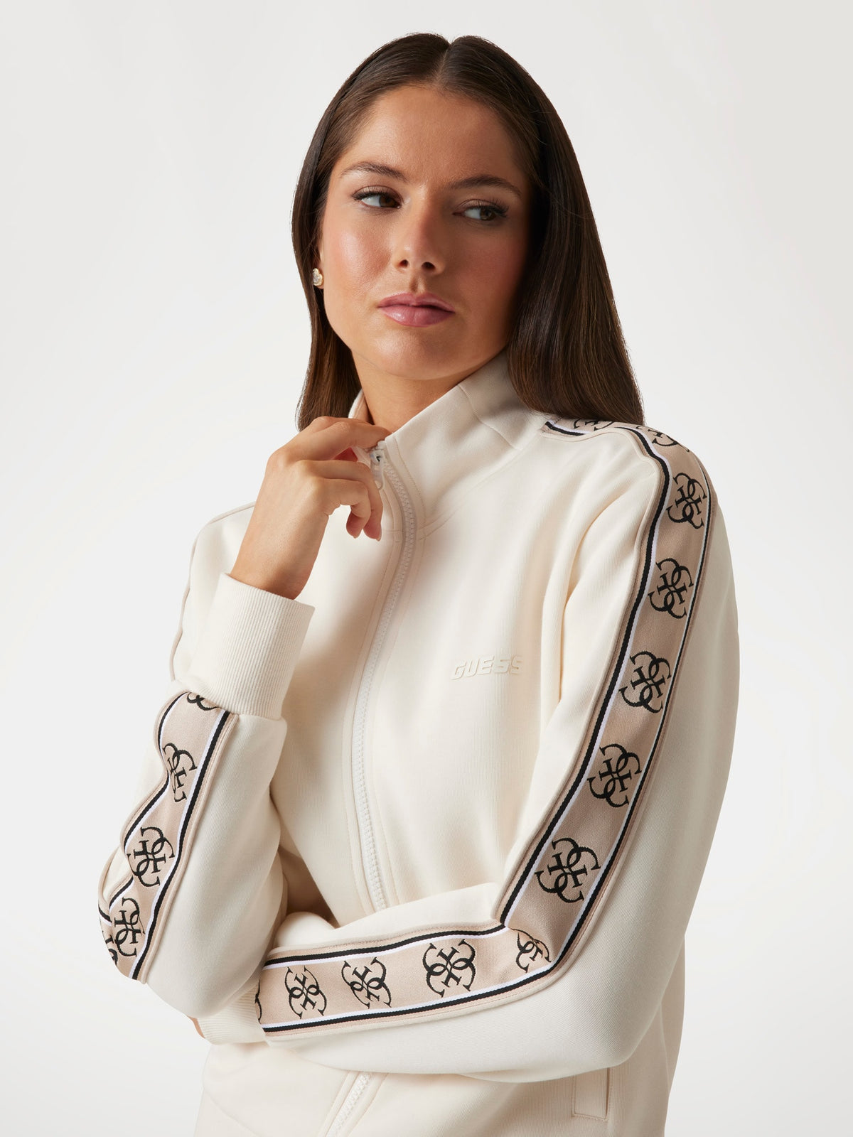 Side logo tape sweatshirt