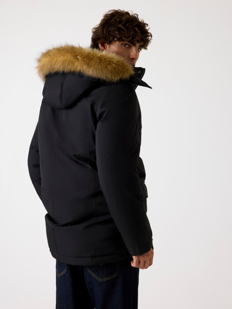 Genuine down hooded parka