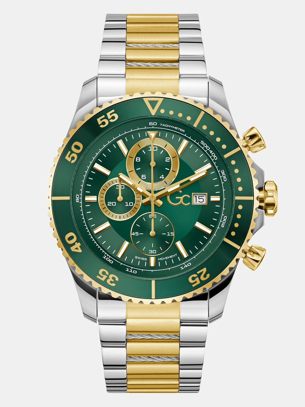 GC watch in stainless steel 44 mm