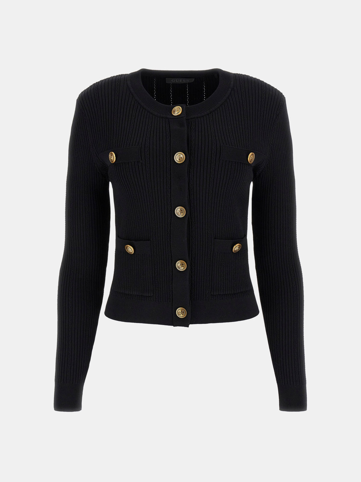 Rib-knit cardigan