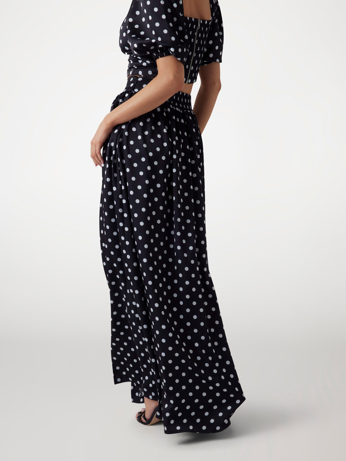 Polka dot long skirt
