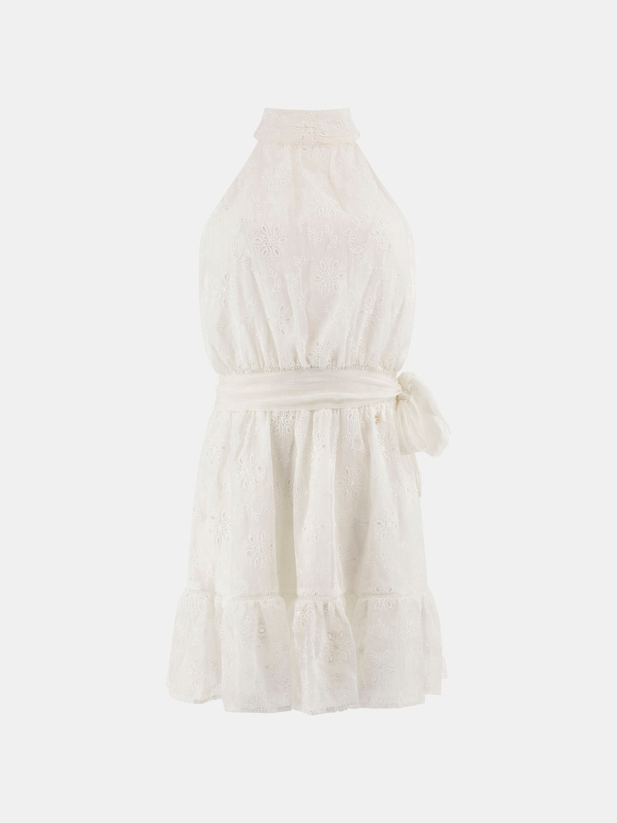 Fit-and-flare chiffon mini dress