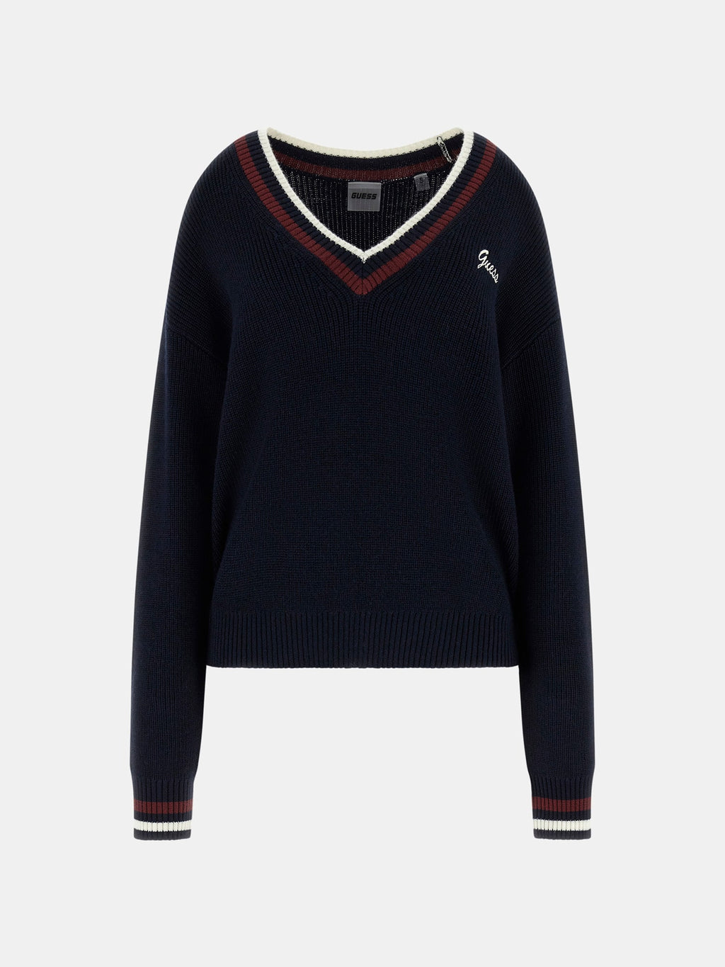 Wool-blend V-neck sweater