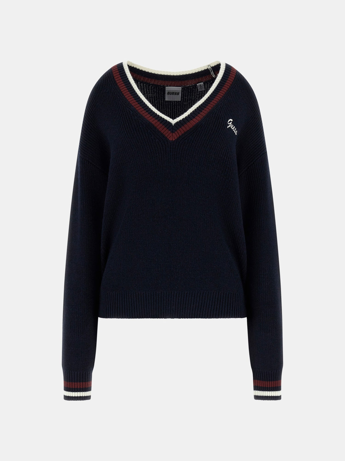 Wool-blend V-neck sweater