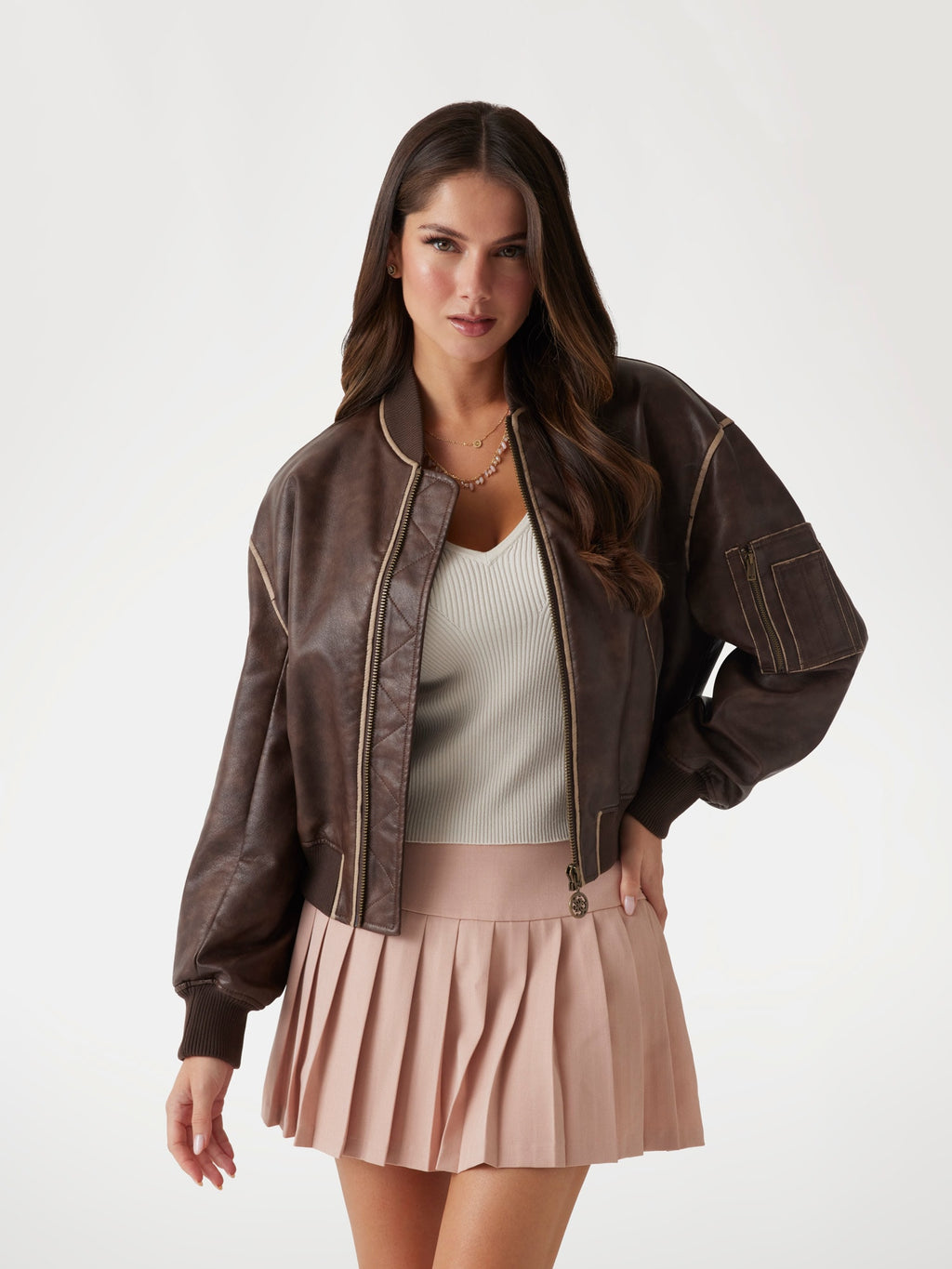 Vintage-look bomber jacket