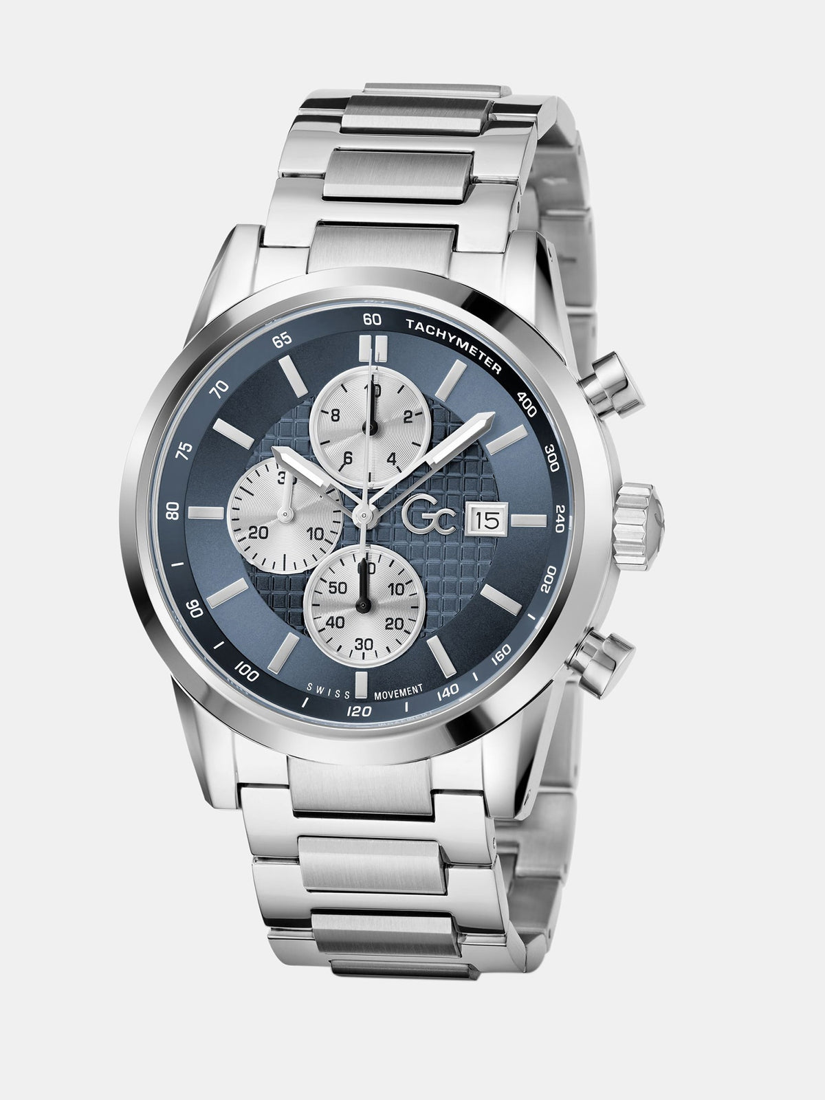 GC multi-function watch in stainless steel 42 mm