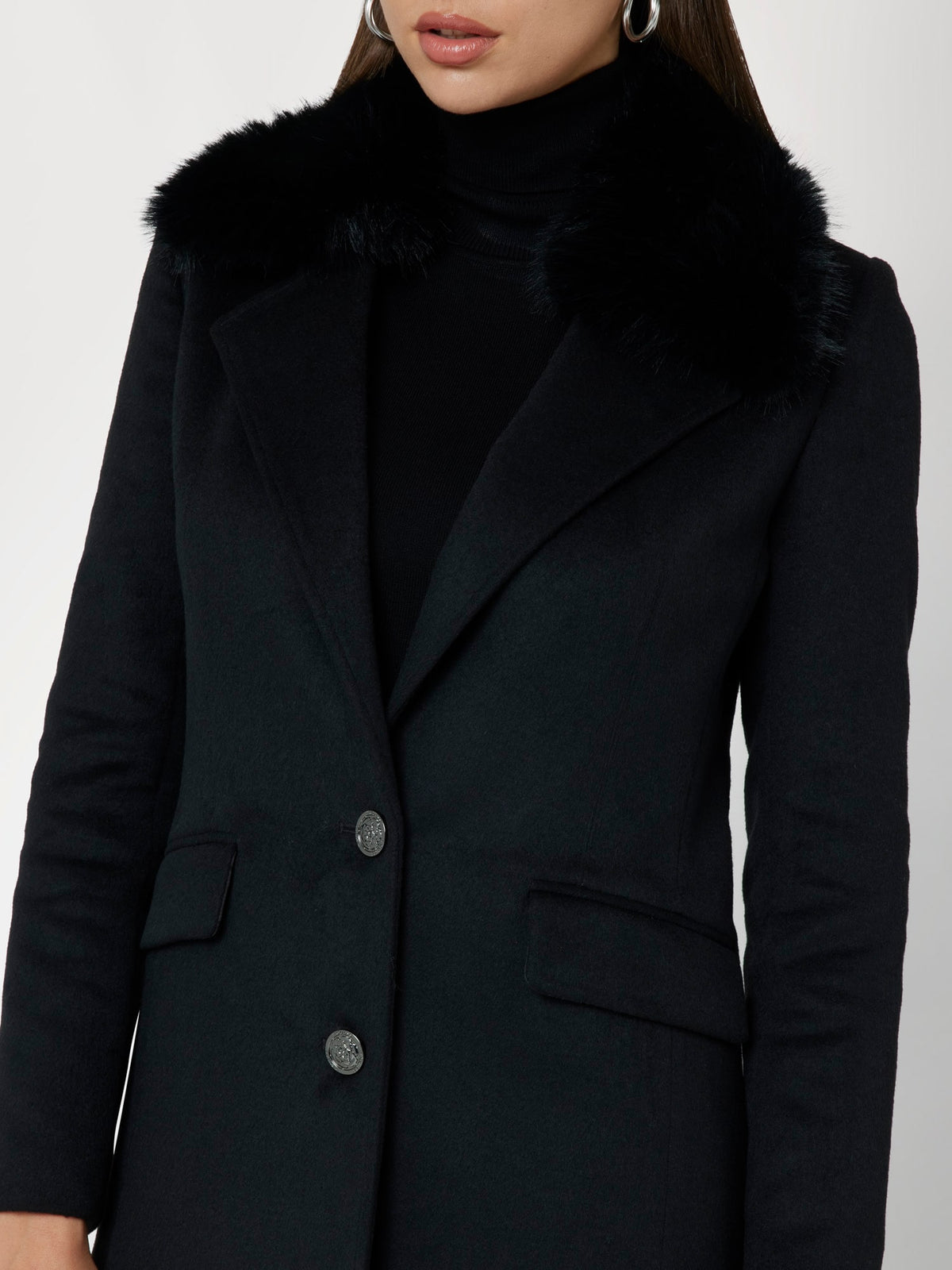 Wool blend coat