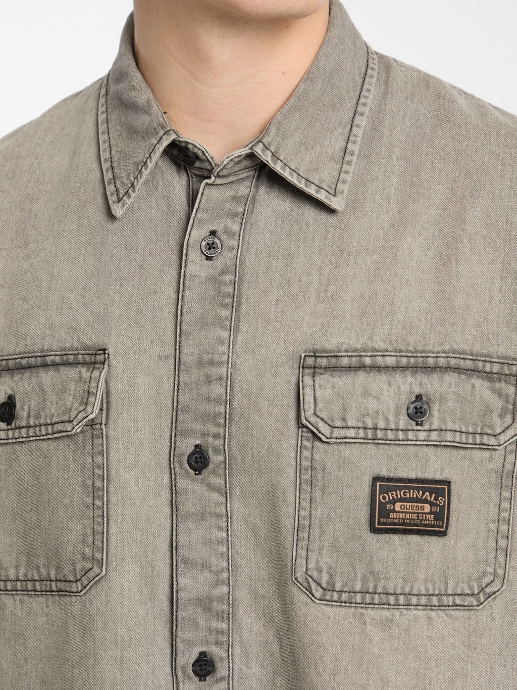Boxy denim shirt