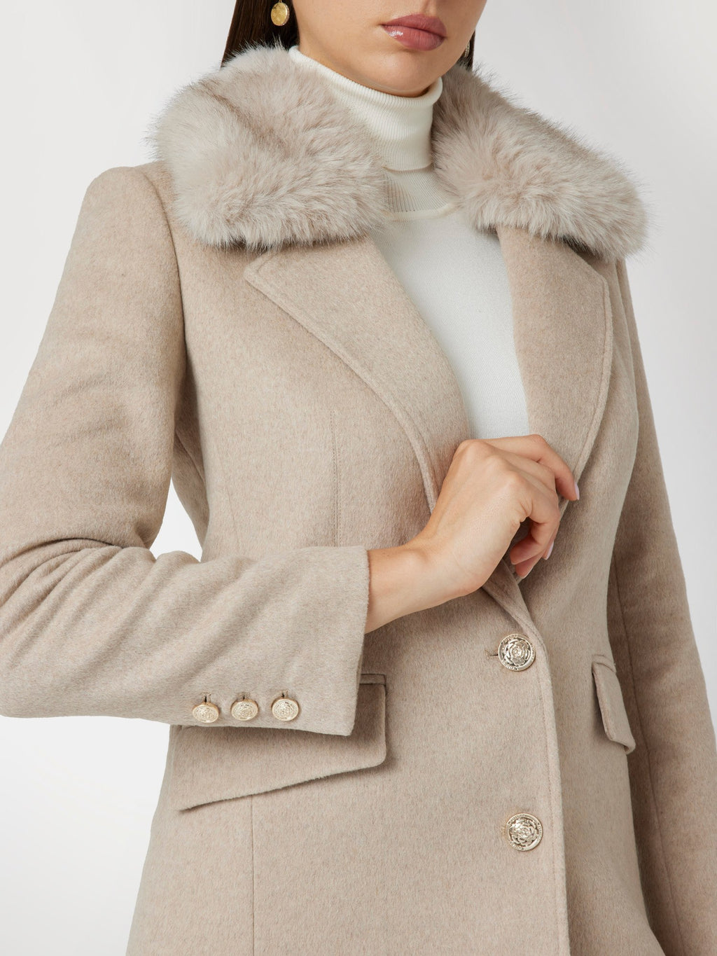 Wool blend coat