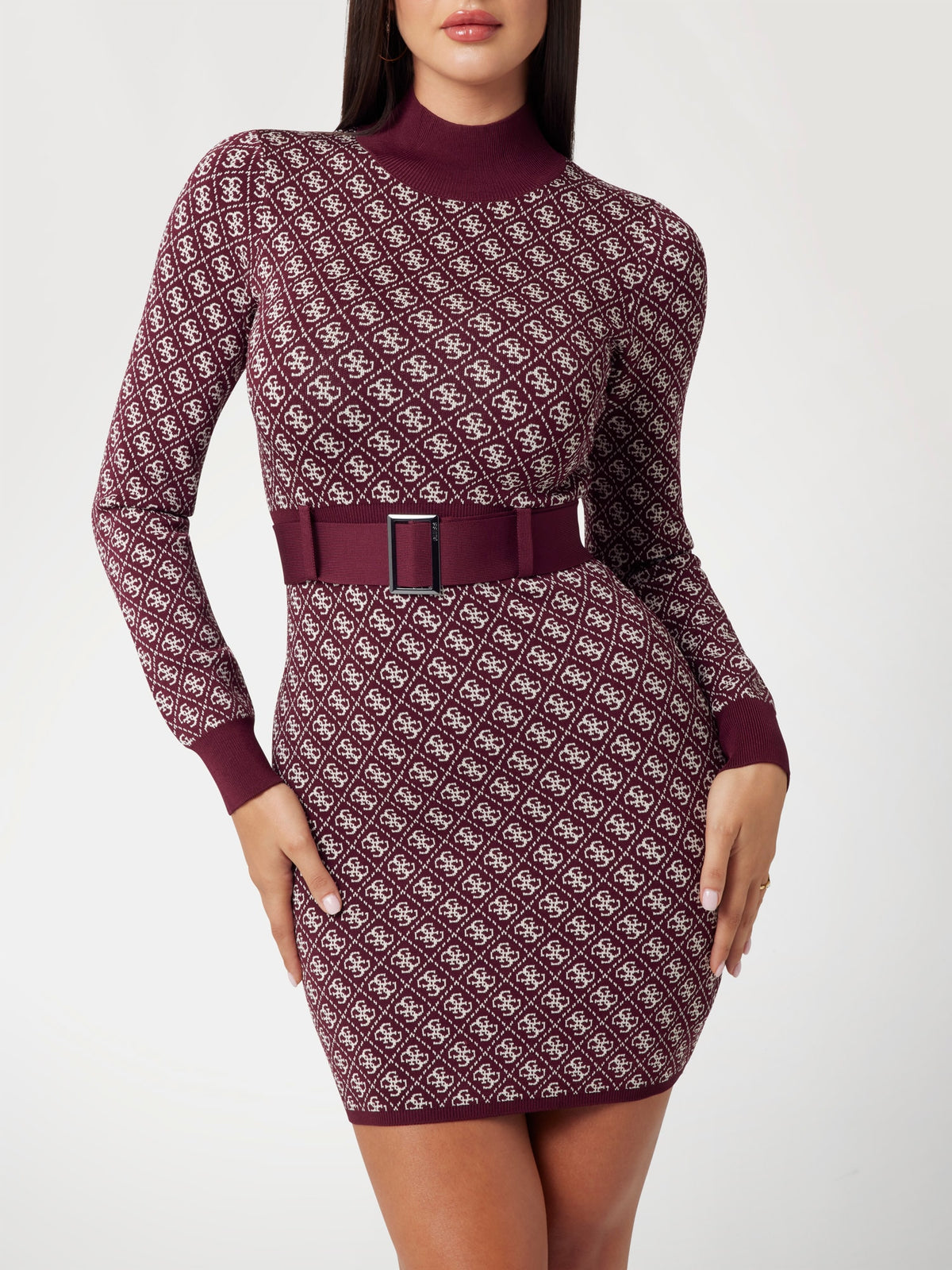 4g logo sweater mini dress