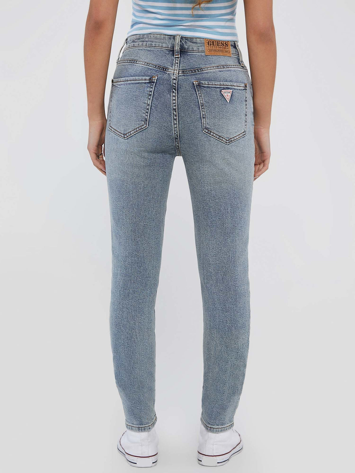 High rise skinny denim pant