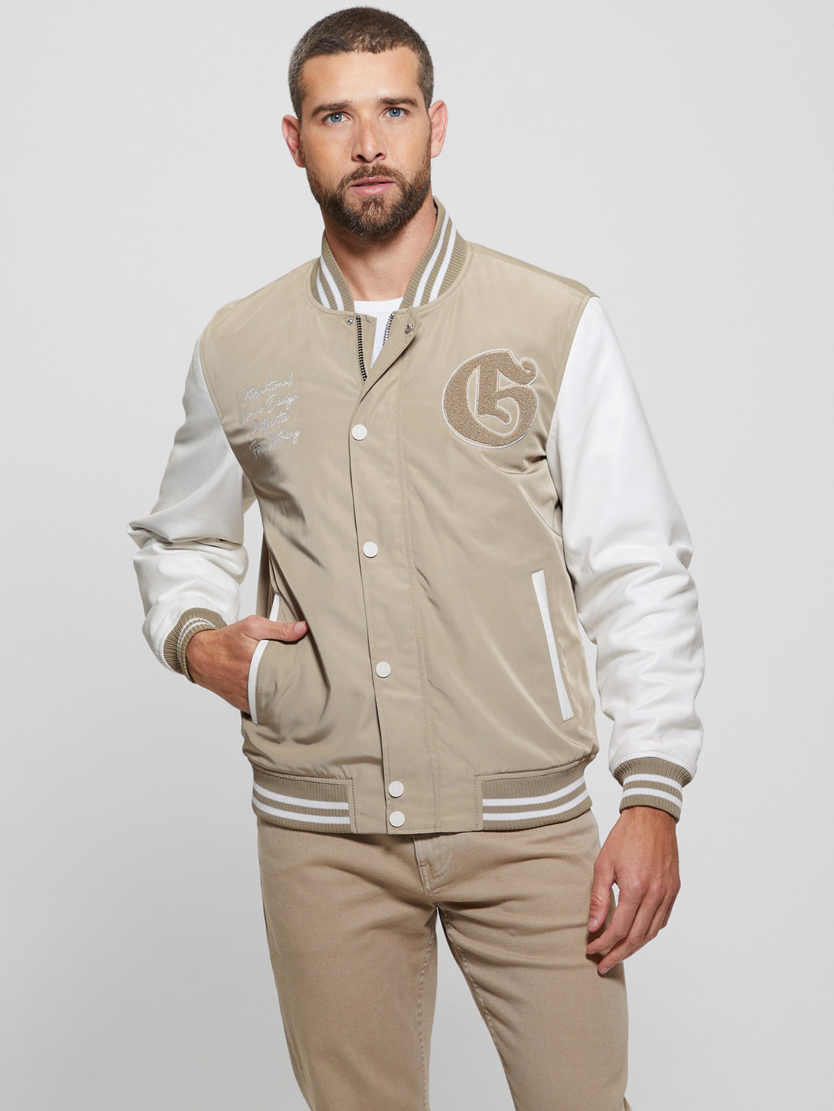 Color-Block Varsity Jacket