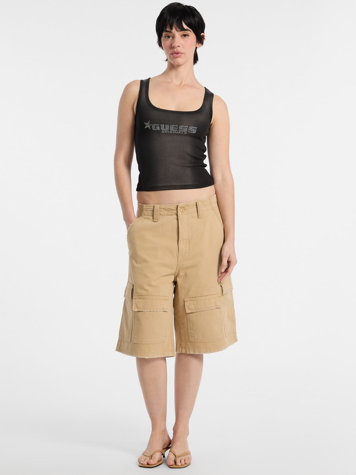 Twill cargo shorts