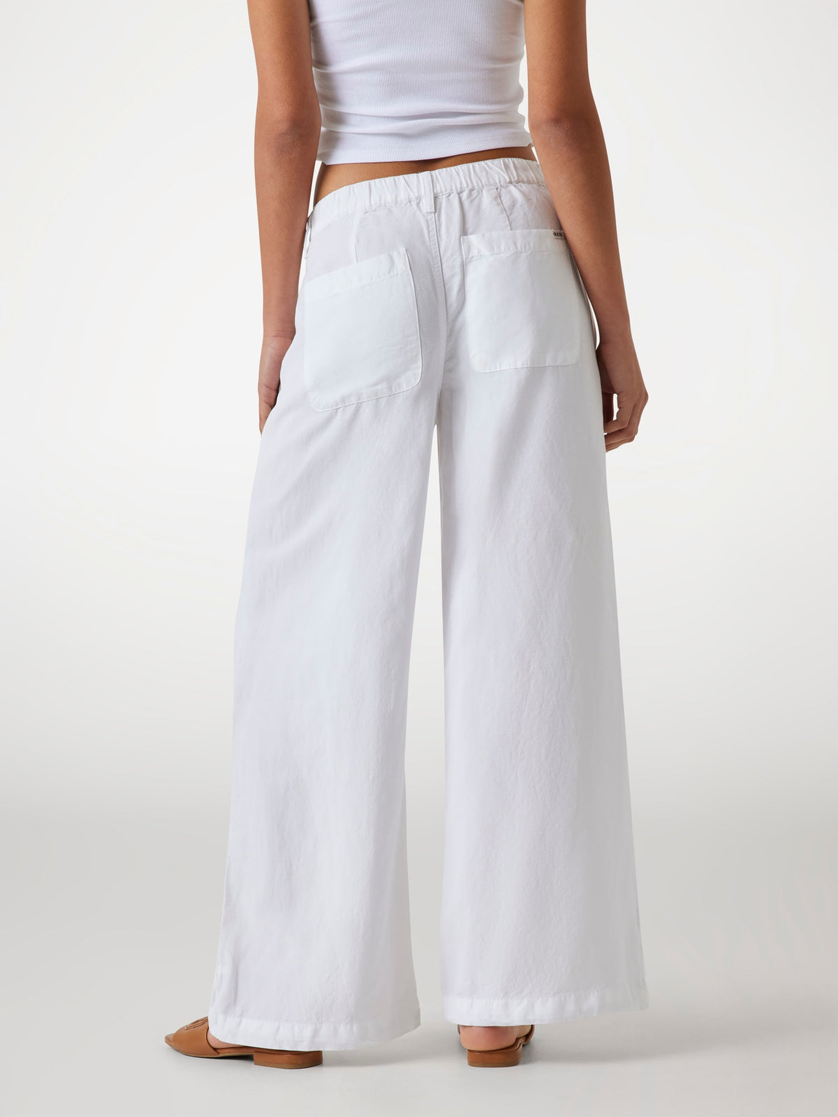 Wide leg linen pants