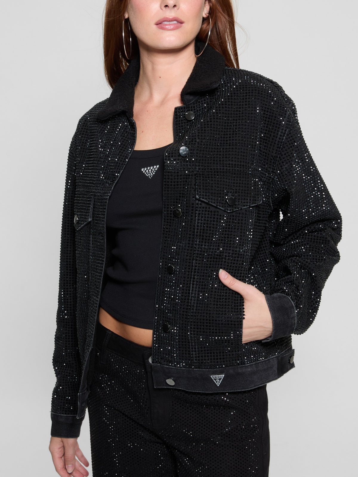 Gilda Rhinestone Denim Jacket