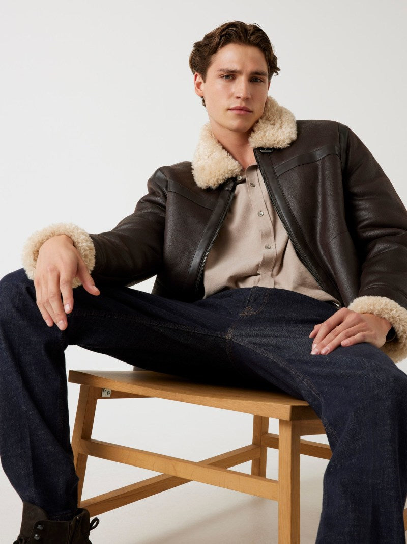 Faux-shearling jacket