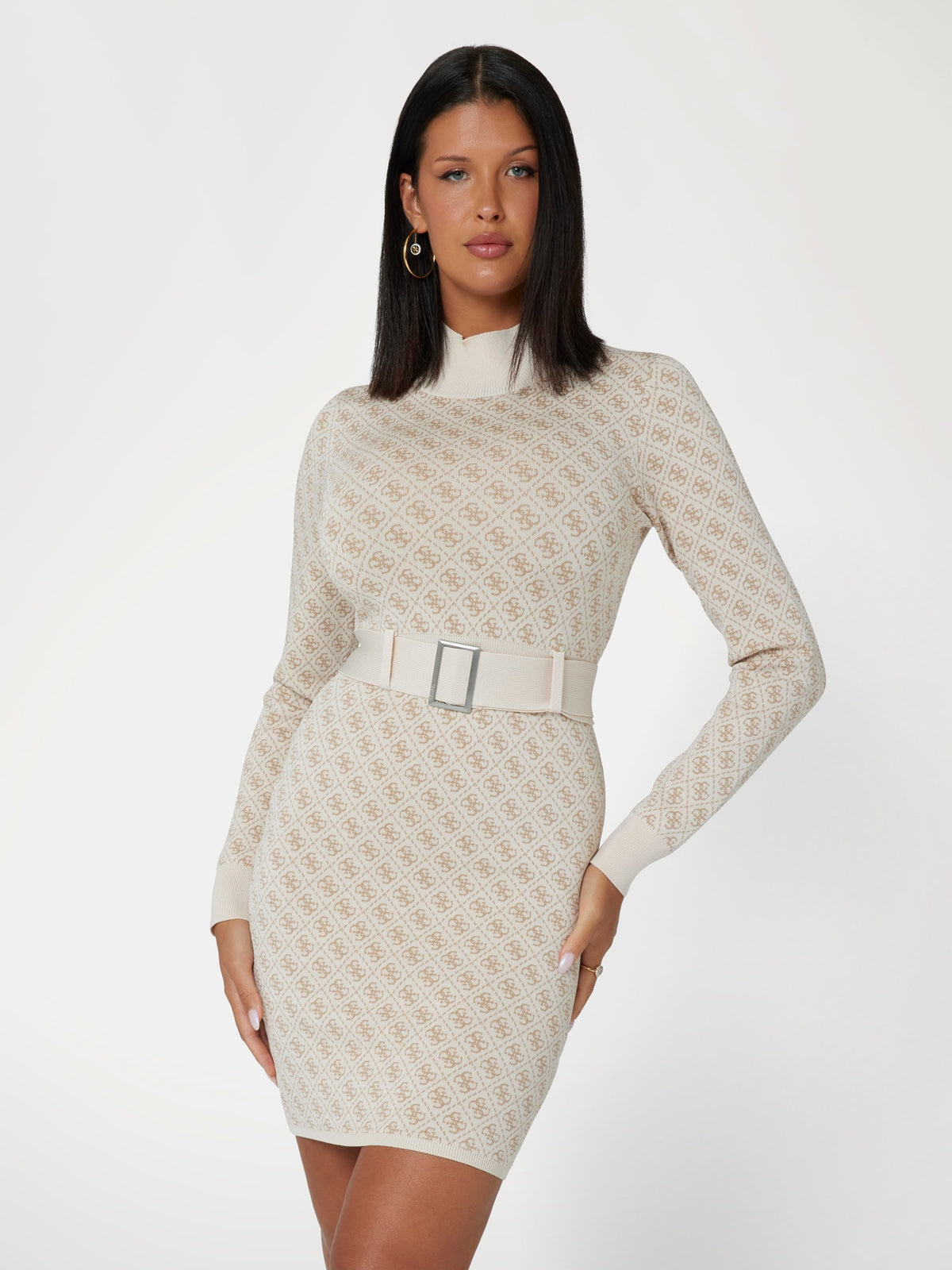 4g logo sweater mini dress