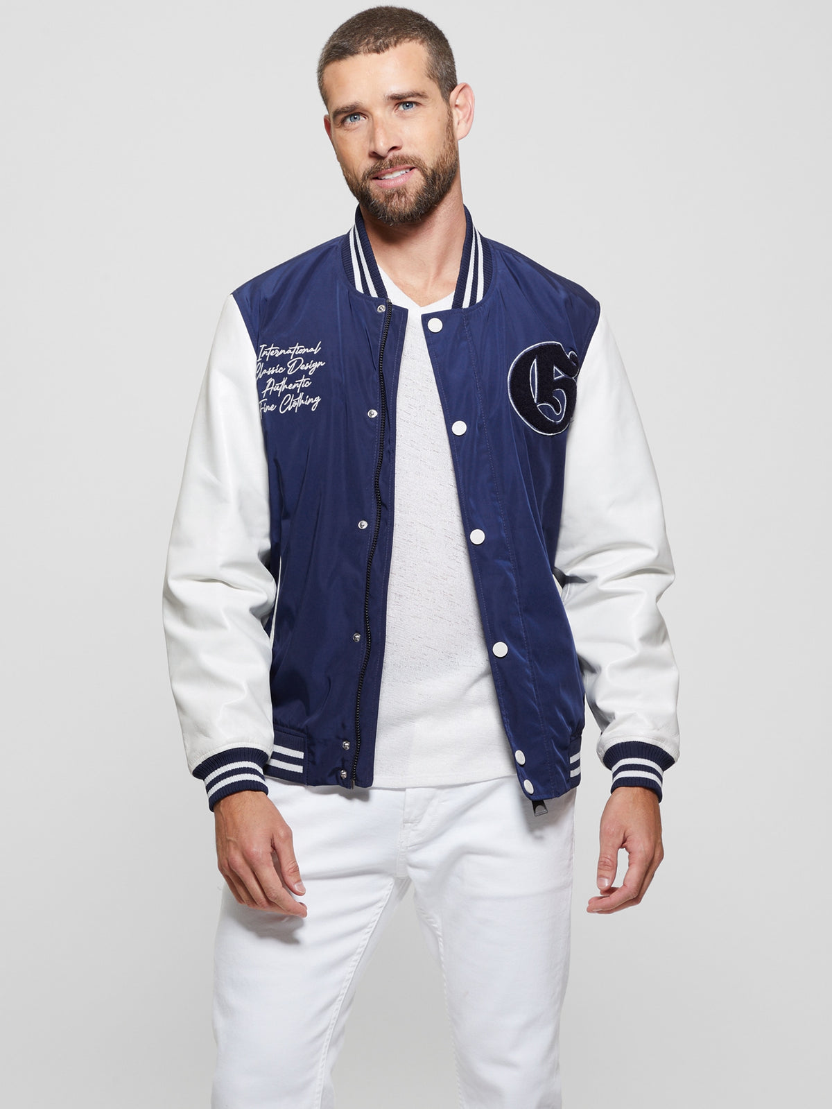 Color-Block Varsity Jacket