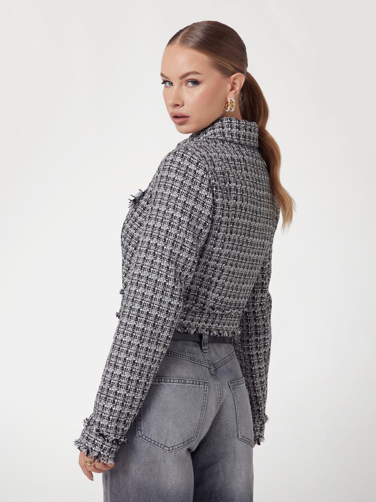 Cropped tweed jacket