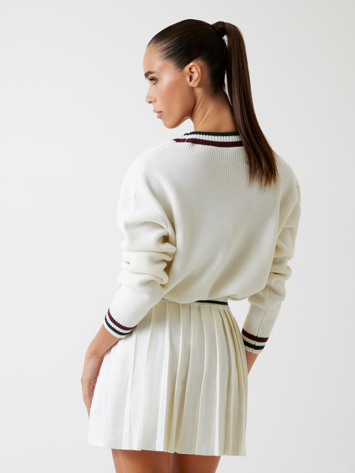 Wool-blend V-neck sweater