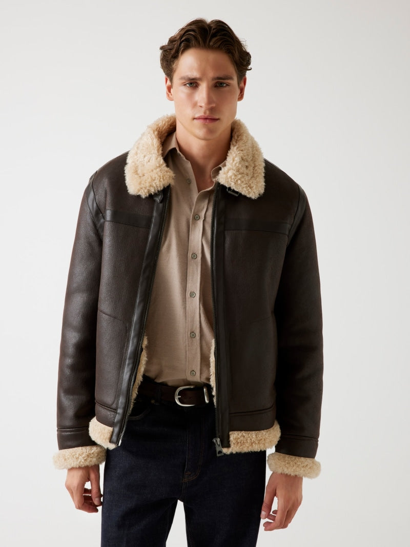 Faux-shearling jacket