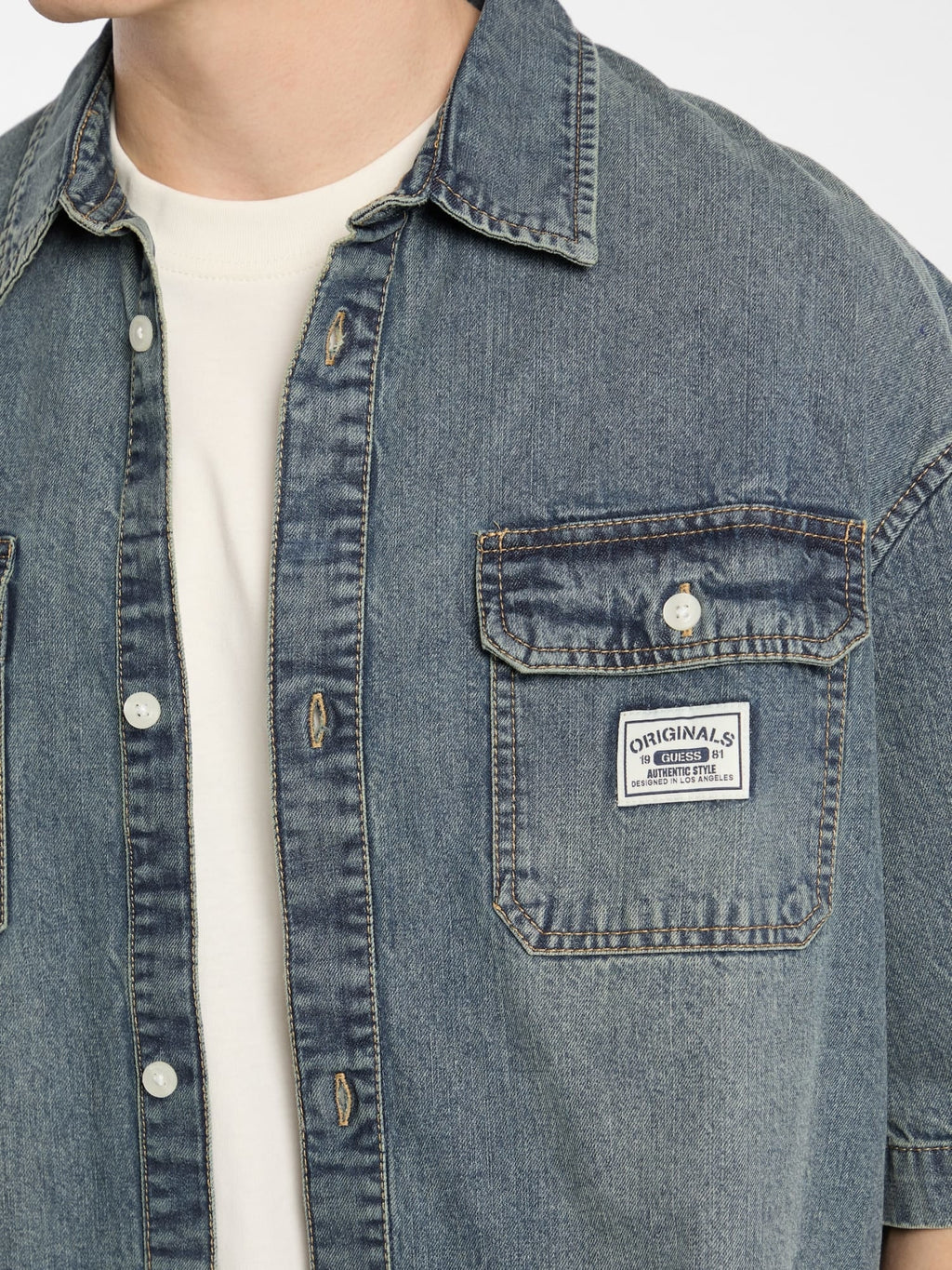 Boxy denim shirt