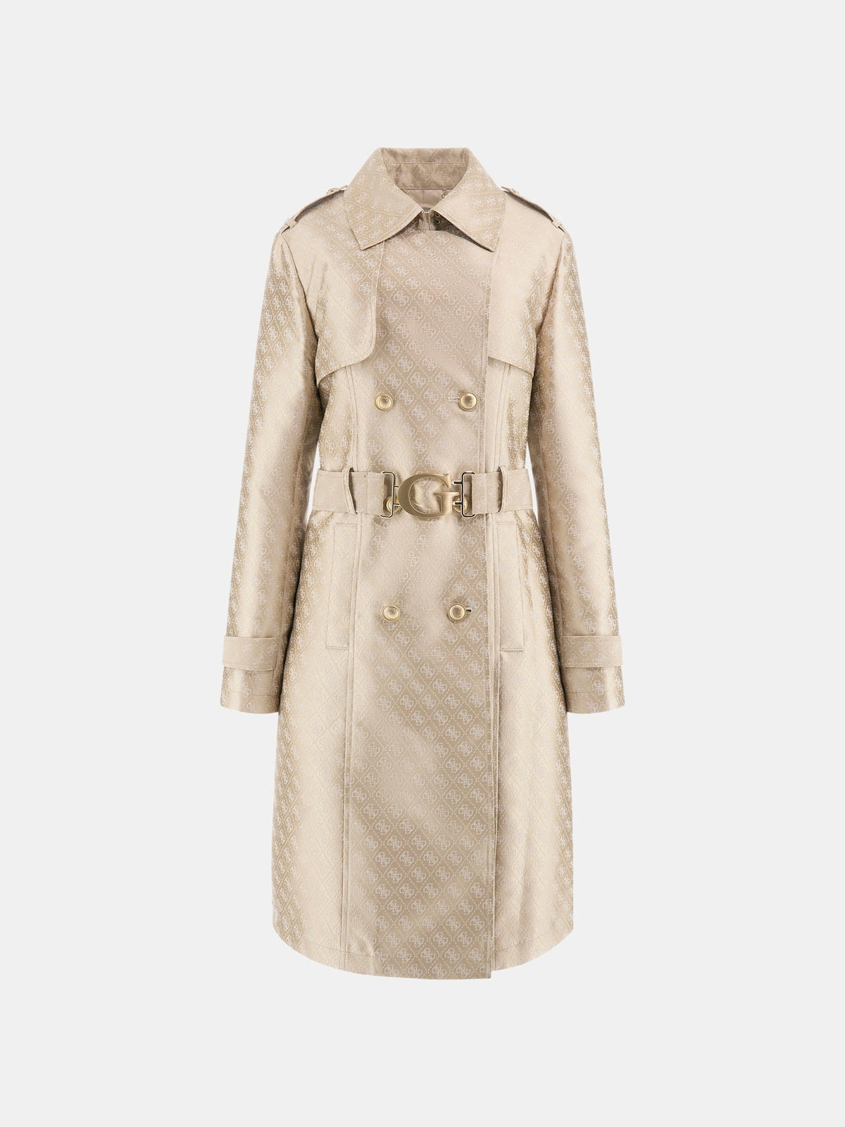 4G logo jacquard trench coat