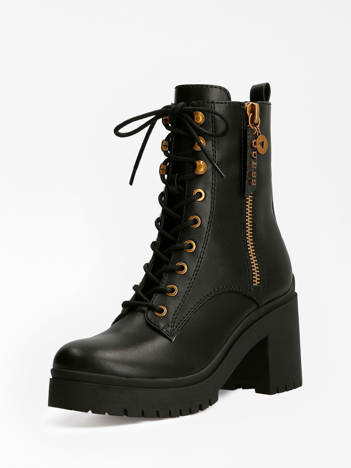 Cabra logo zip combat boot