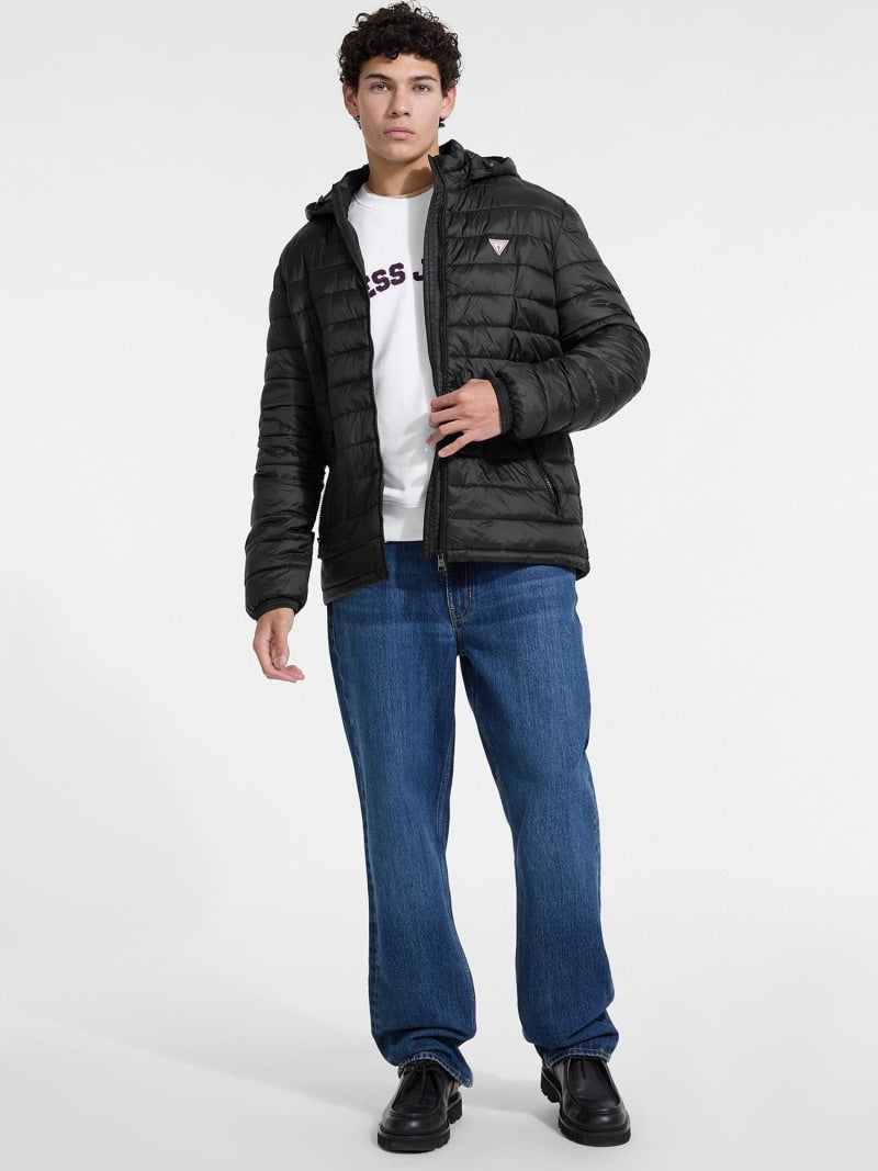 Nylon Hooded Puffer Jacket