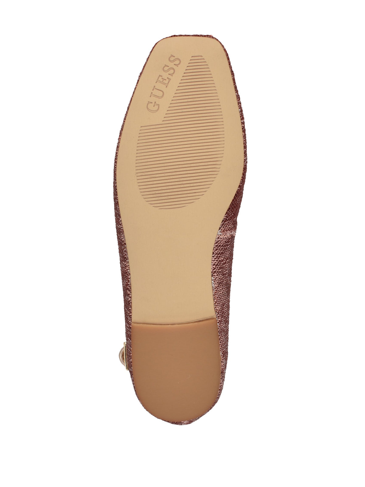 Sequin Ankle Strap Ballet Flats