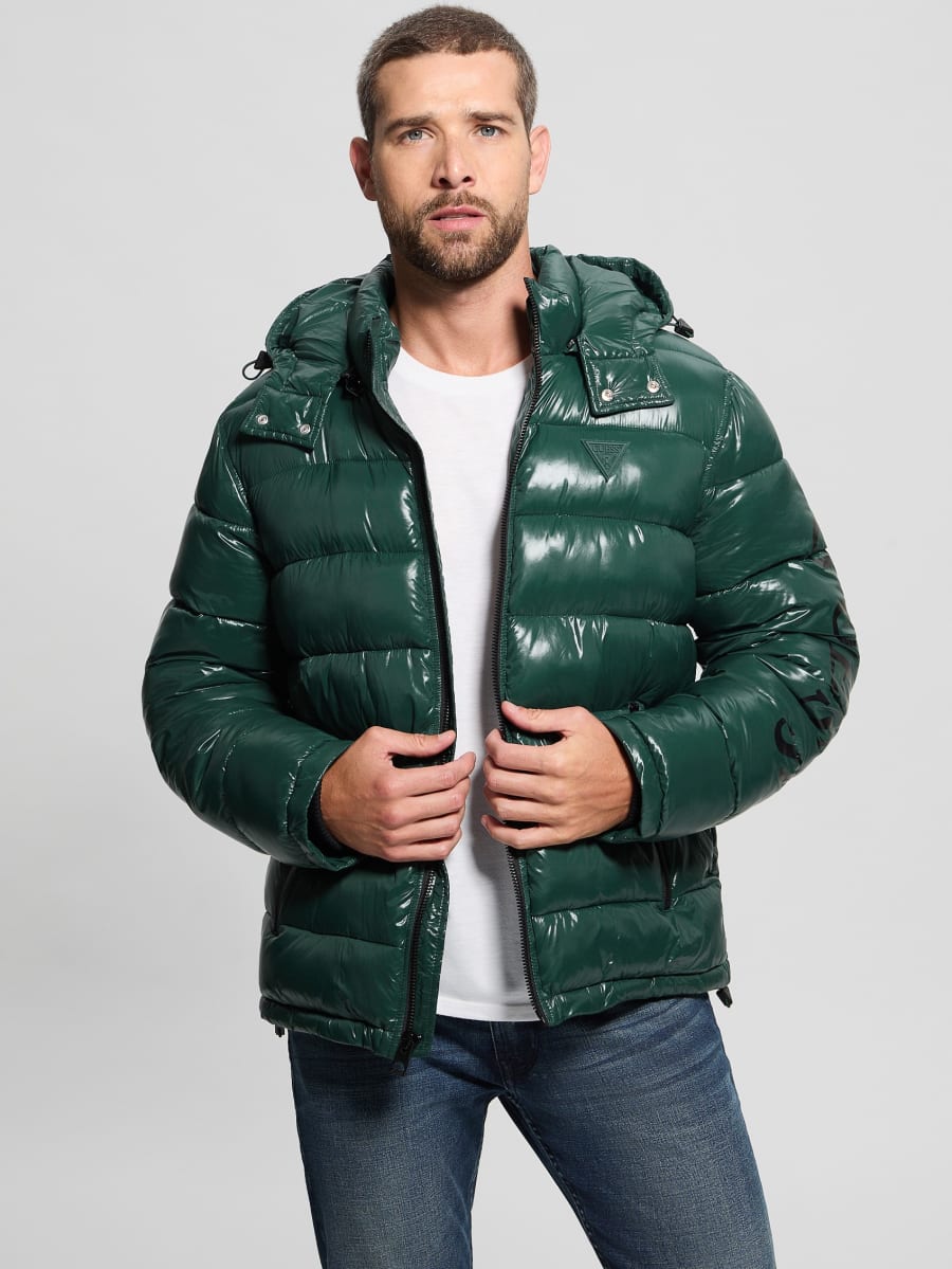 Shiny Hooded Puffer Jacket
