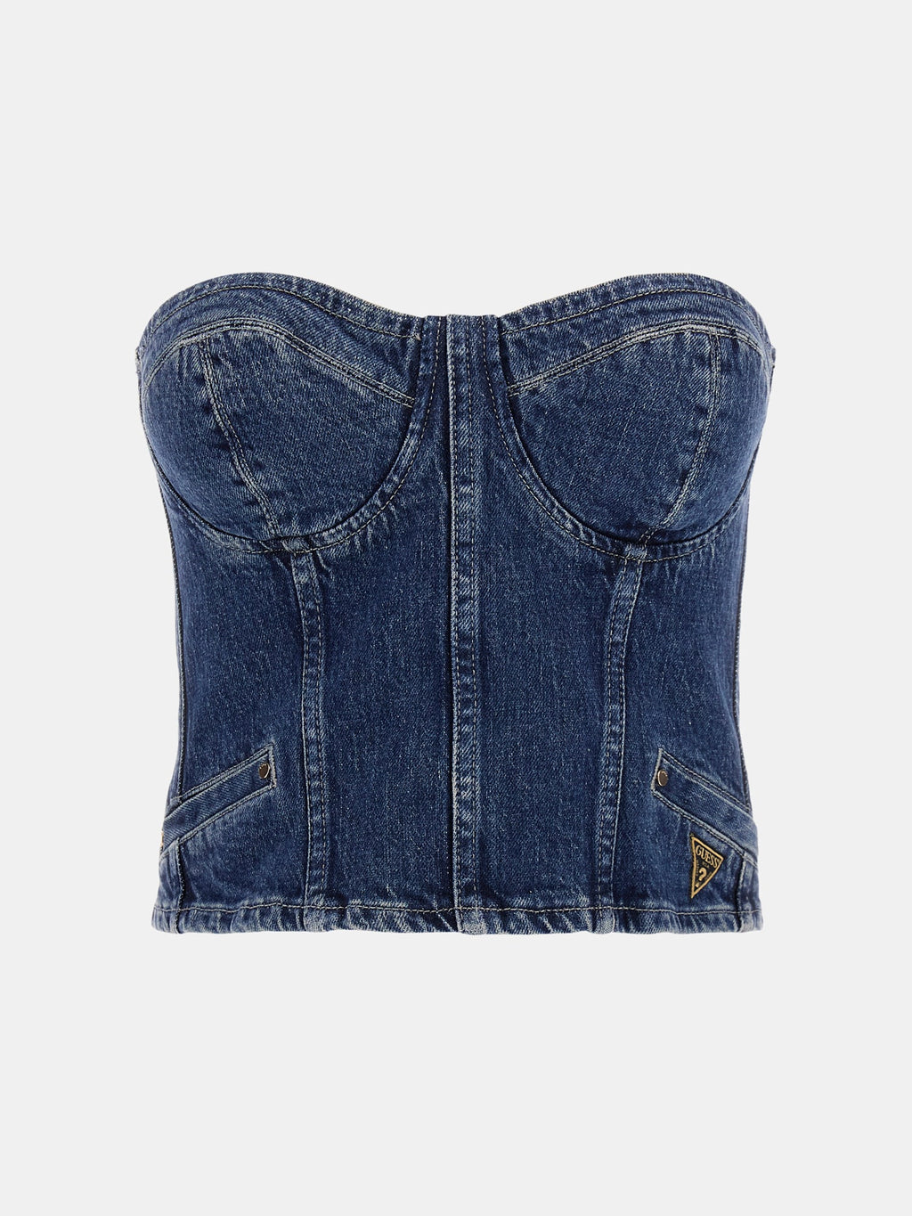 Denim bustier top