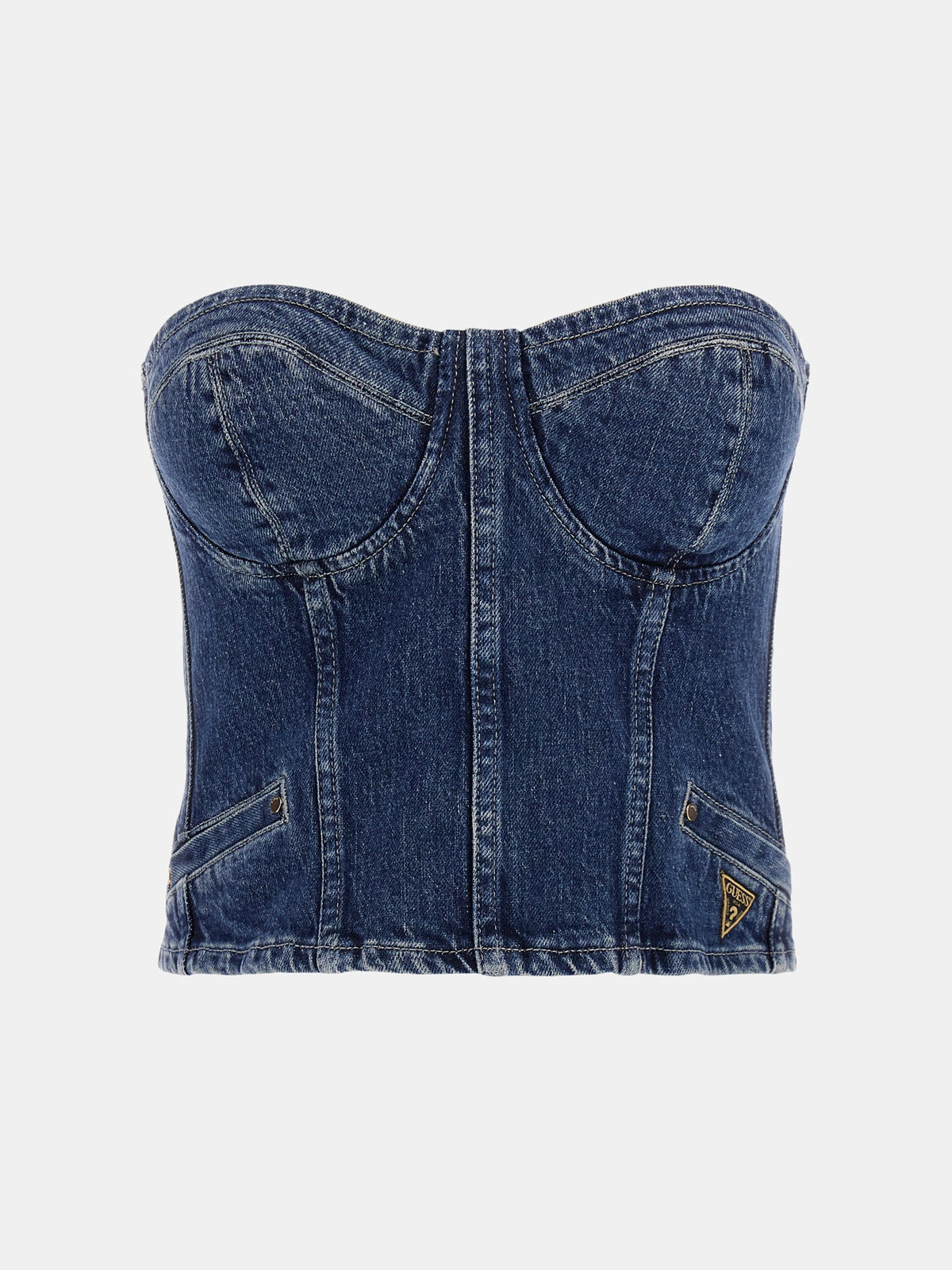 Denim bustier top