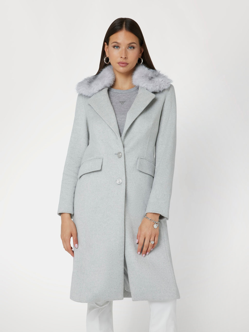 Wool blend coat