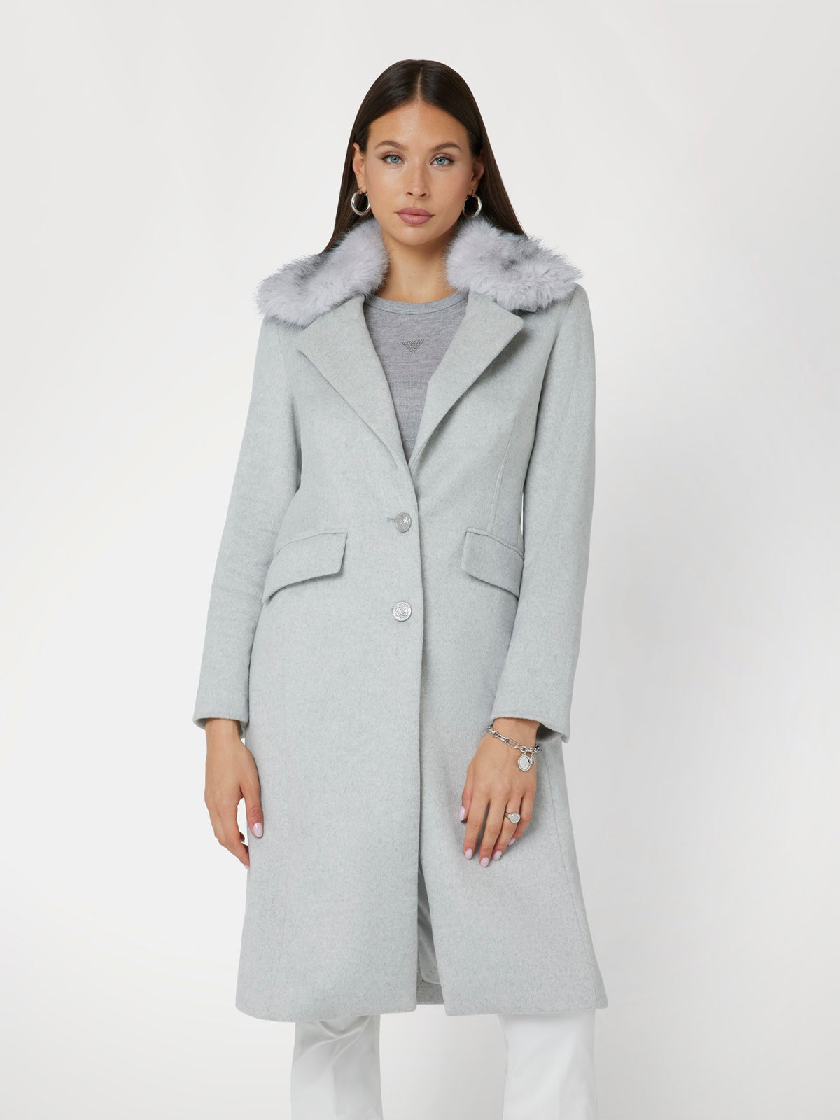 Wool blend coat