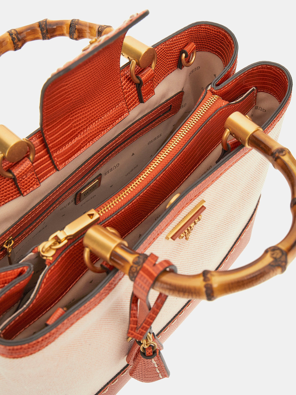 Zabry handbag with croc-print details